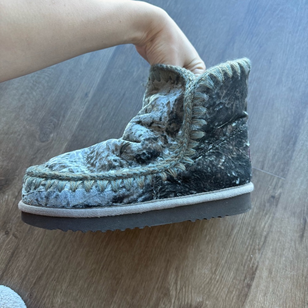 Mou Ankle Boots in Gray and Green